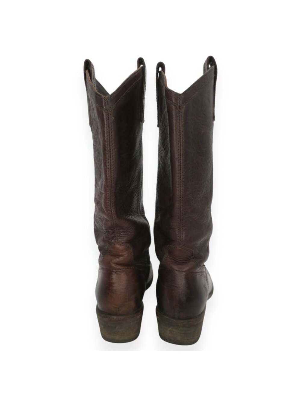 Frye Brown Leather Mid-Calf Heeled Boots - Picture 4 of 12